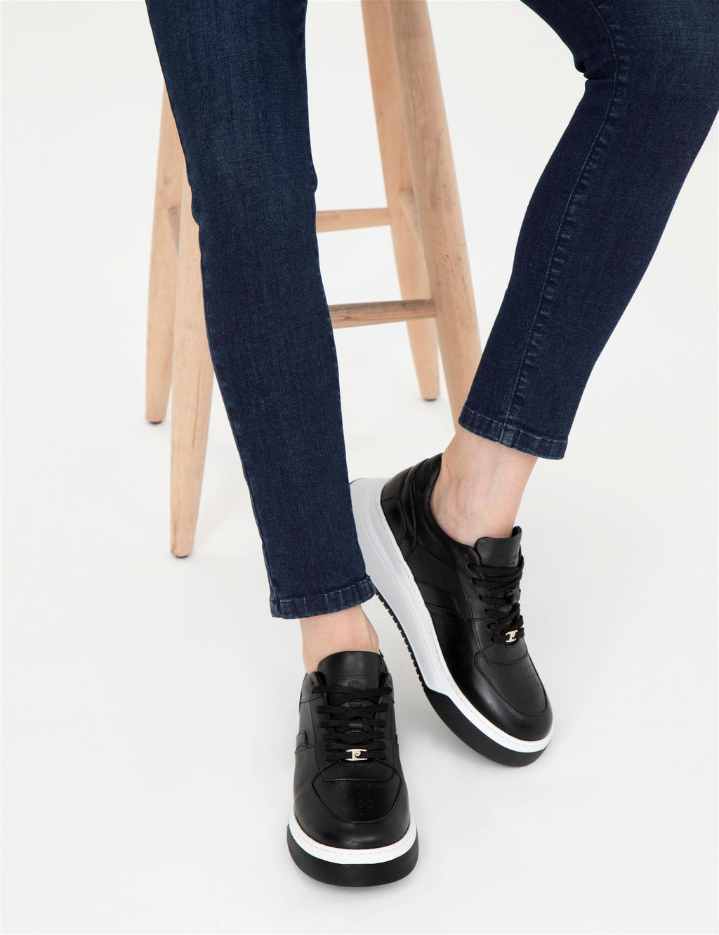 Siyah Deri Sneaker - Pierre cardin фото 2