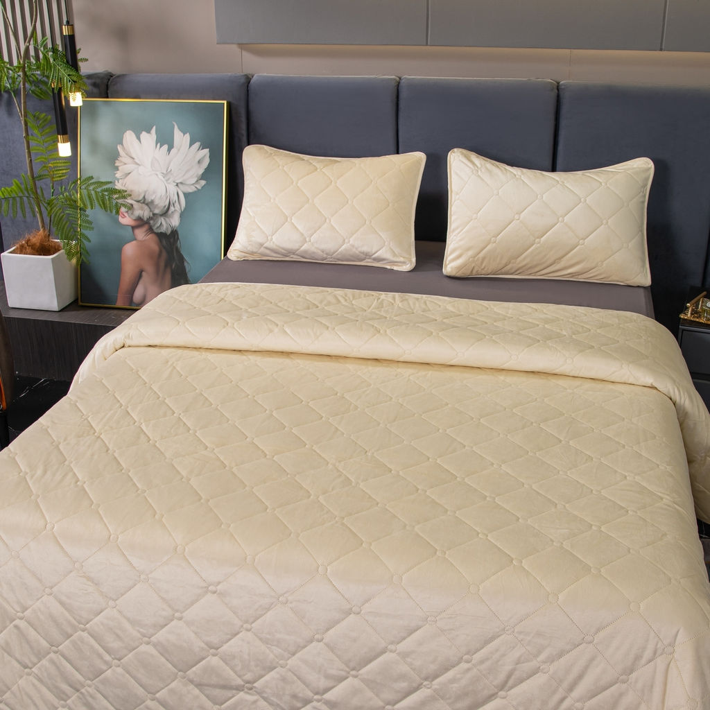 Велюровое покрывало ромб OVF038 240*260