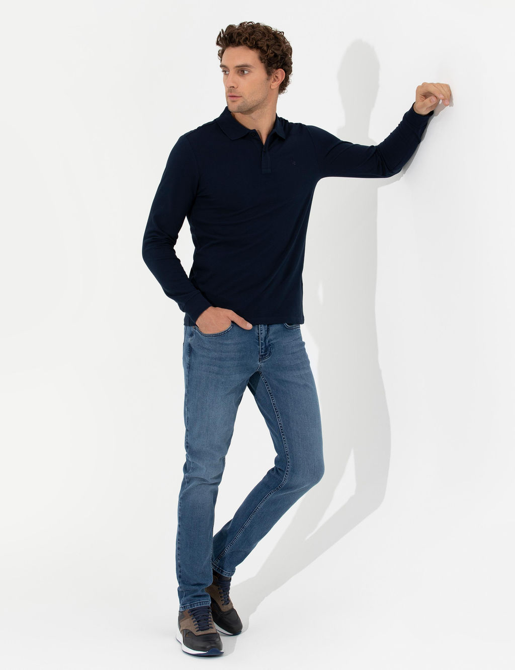 Темно-синий зауженный свитшот - Cacharel фото 4