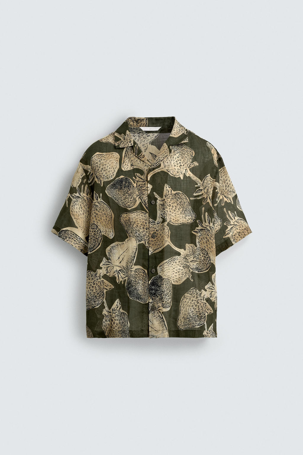STRAWBERRY PRINT 100% RAMIE SHIRT - Zara фото 8