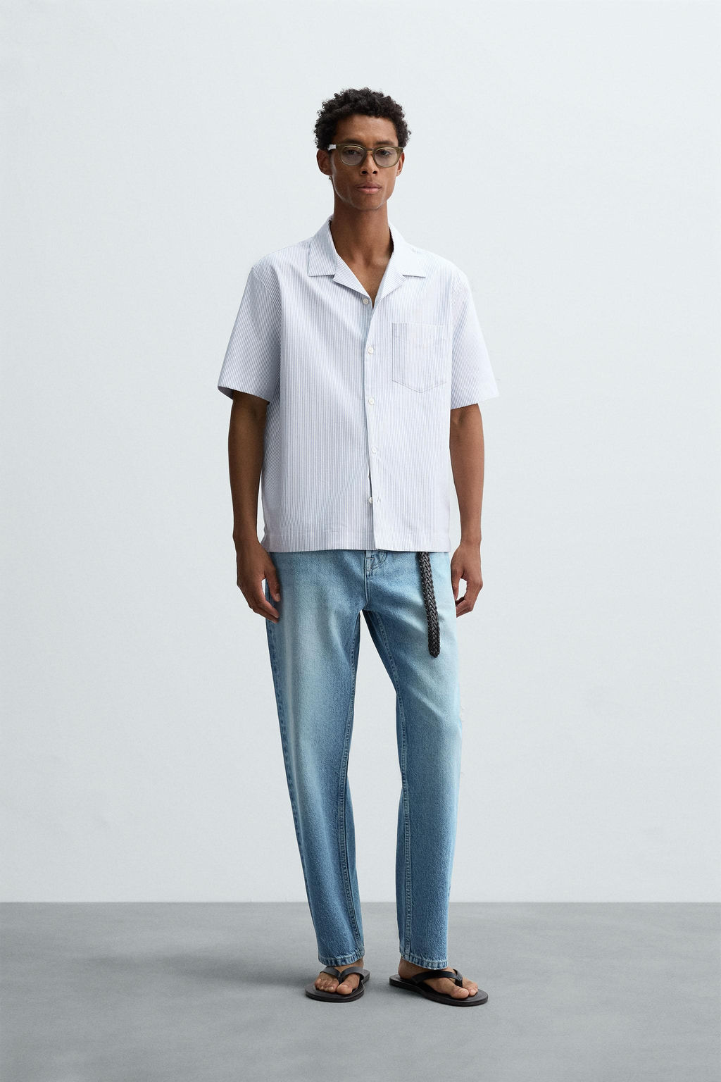 STRIPED OXFORD SHIRT - Zara фото 9
