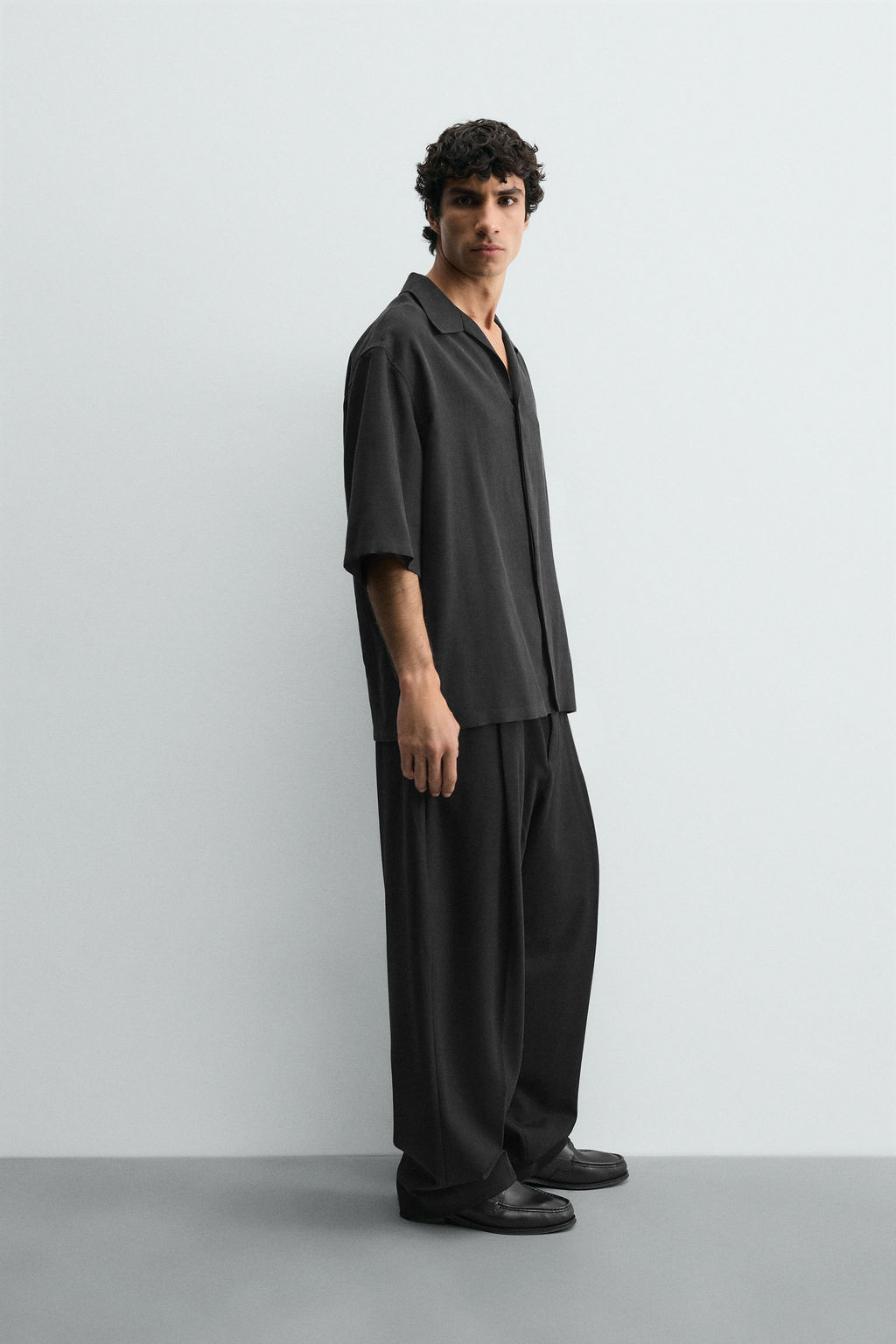 Рубашка Fluida Relaxed Fit черная