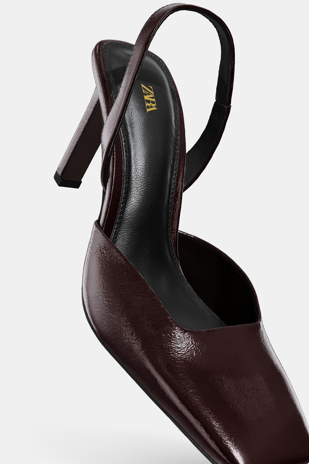 LEATHER SLINGBACK SHOES - Zara фото 7
