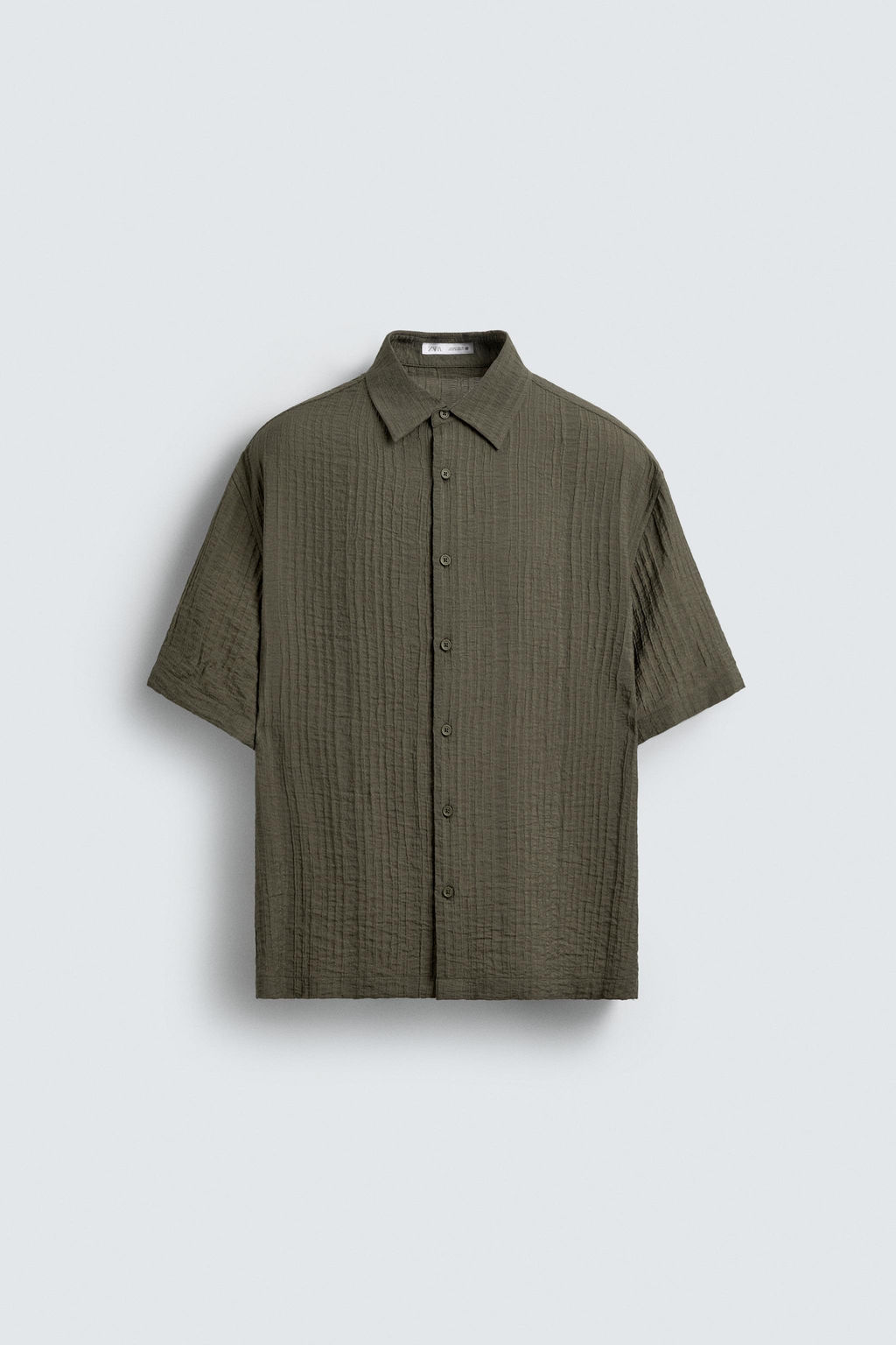 CAMISA FLUIDA ESTRUCTURA / Khaki - Zara фото 7
