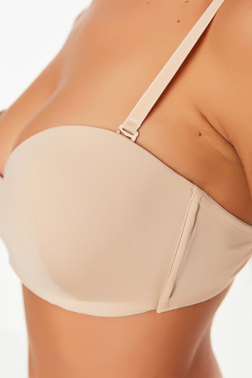TRENDYOLMILLA Ten Dolgulu/Push-Up Butun Kap C?kar?labilir Ip Ask?l? Straplez Orme Sutyen THMAW21SU0059 фото 8