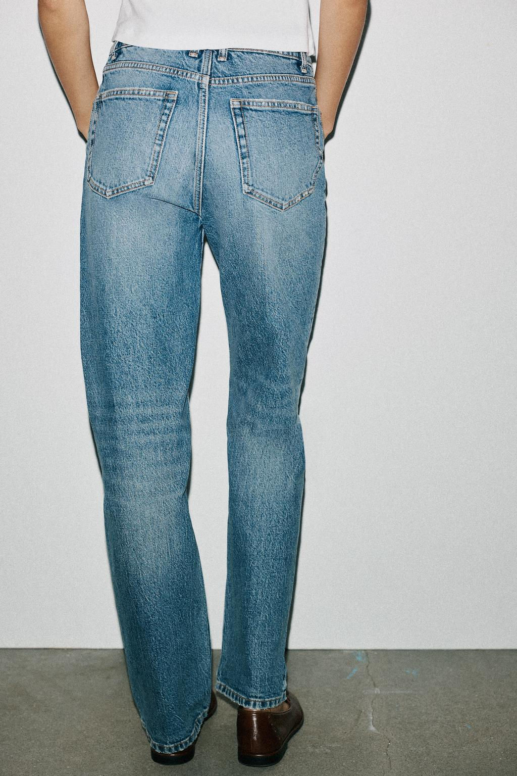 TRF STRAIGHT HIGH-WAIST JEANS - Zara фото 5