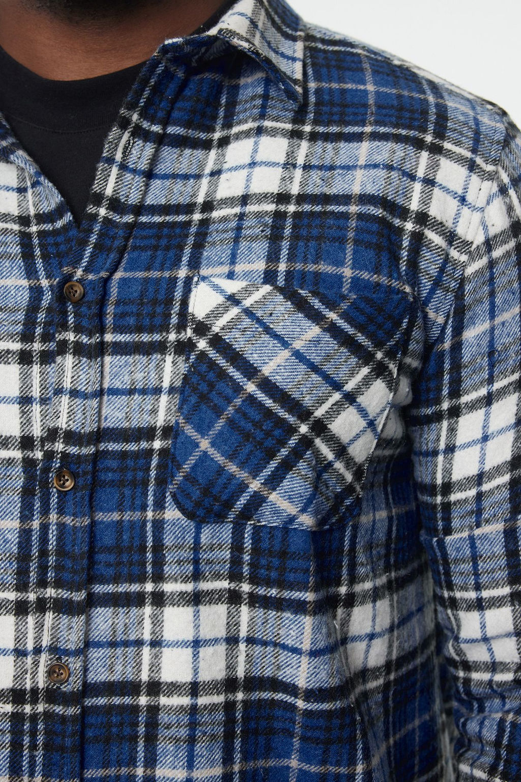 TRENDYOL MAN Mavi Regular Fit K?sl?k Kareli Ekose Oduncu Buyuk Beden Gomlek TMNAW25AX00003 - Trendyolmilla фото 4