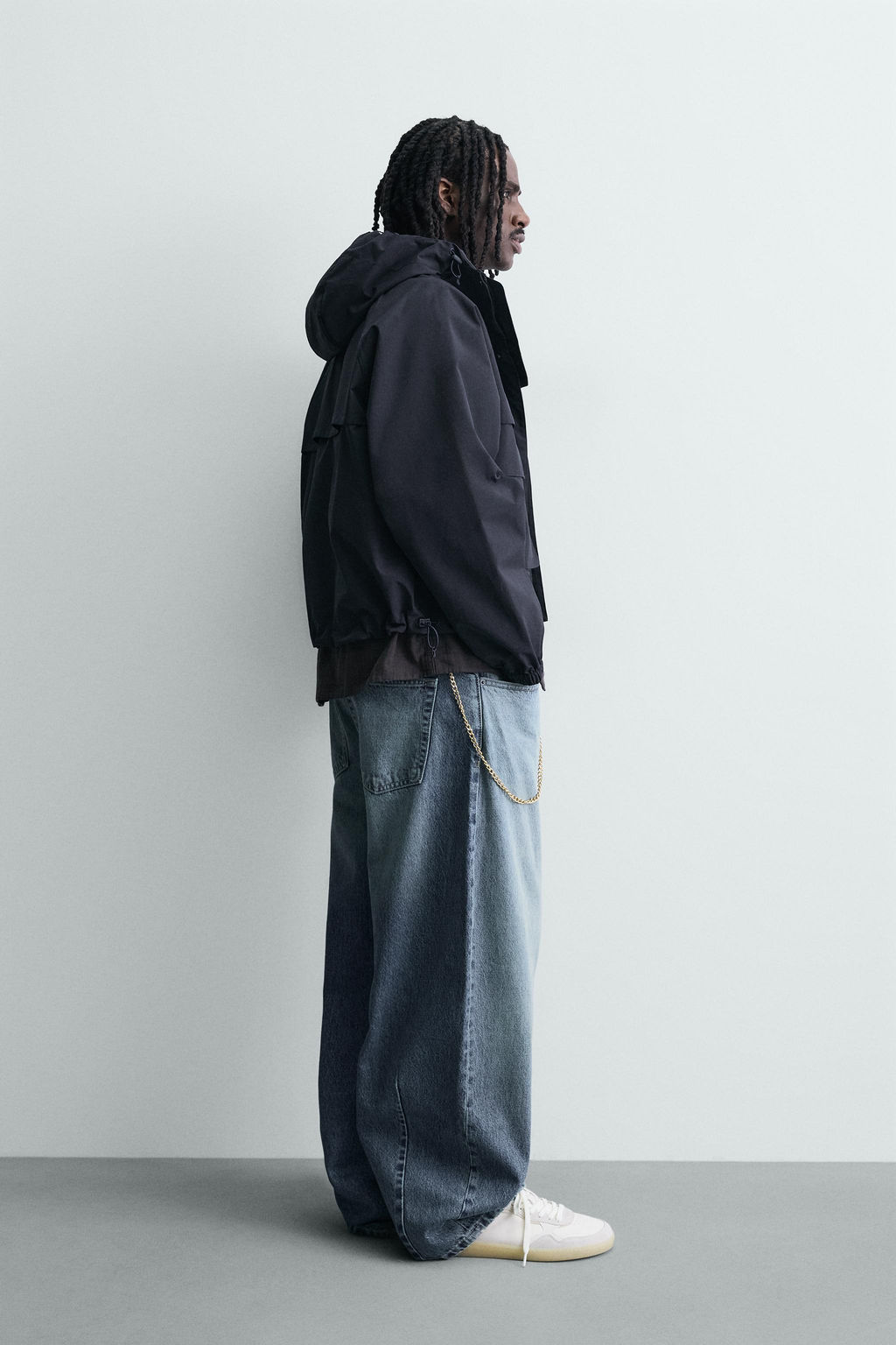 CAZADORA CROPPED FIT WATER REPELLENT / Marino