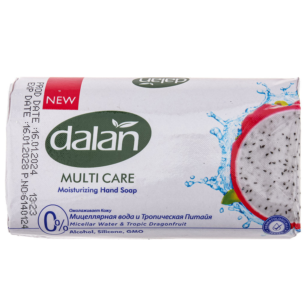 Мыло туалетное твердое Dalan Multi Care 150г, Мицелярная вода и Питайя (Турция)  фото 2