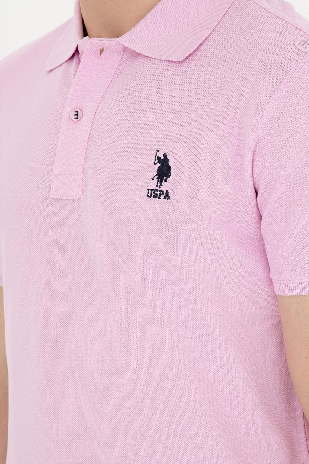 U. S. Polo Assn / Мужская розовая базовая футболка - U.s. polo assn фото 7