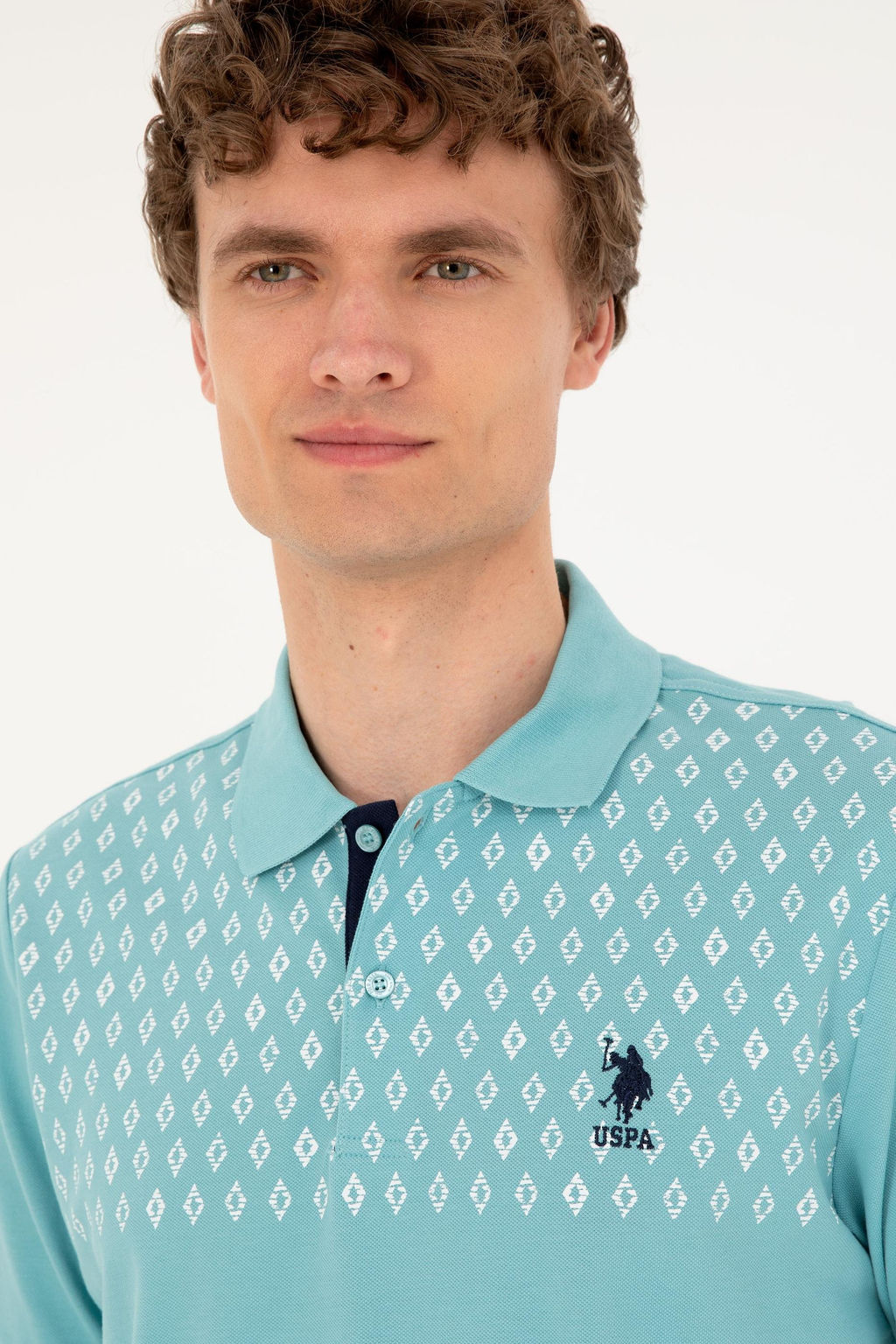 Футболка U.S. Polo Assn мужская мятная хлопок  фото 2