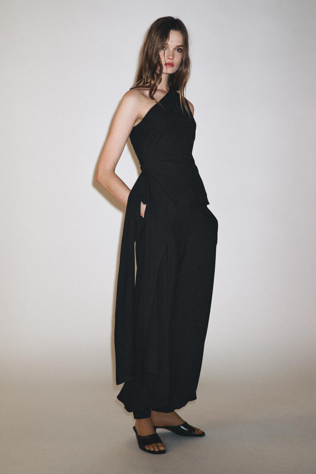 ZW COLLECTION ASYMMETRIC TOP WITH TIE