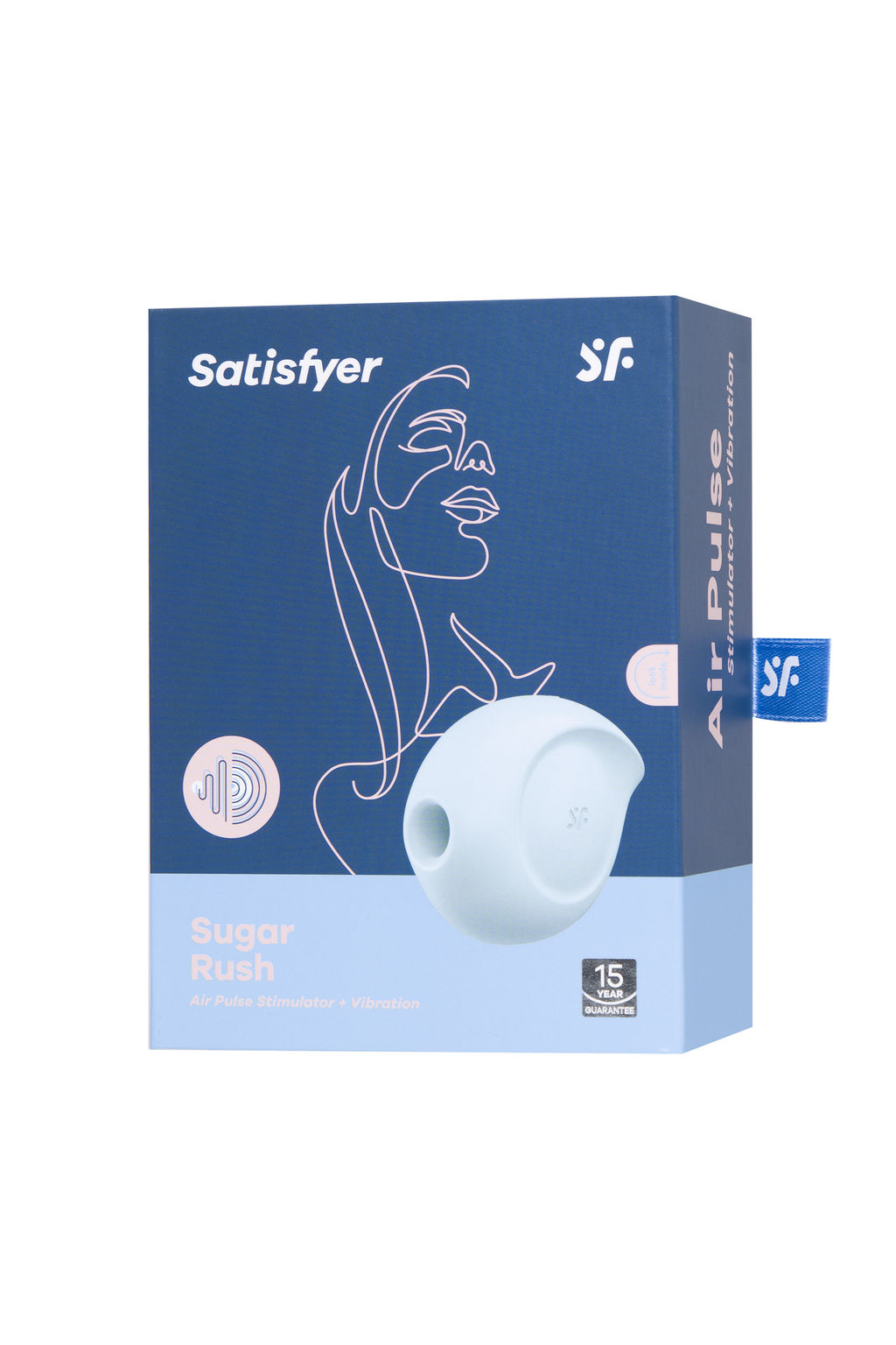 Вакуум-волновой бесконтактный стимулятор клитора Satisfyer Sugar Rush, силикон, голубой  фото 13