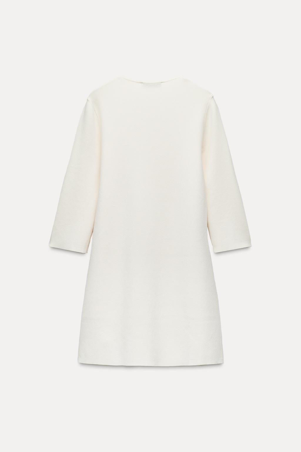 SHORT KNIT DRESS WITH BOWS - Zara фото 4