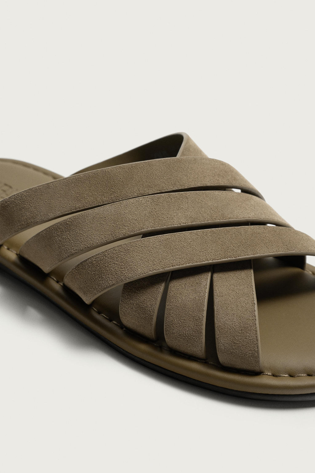 SANDALIA PIEL TIRAS / Gris Topo - Zara фото 3