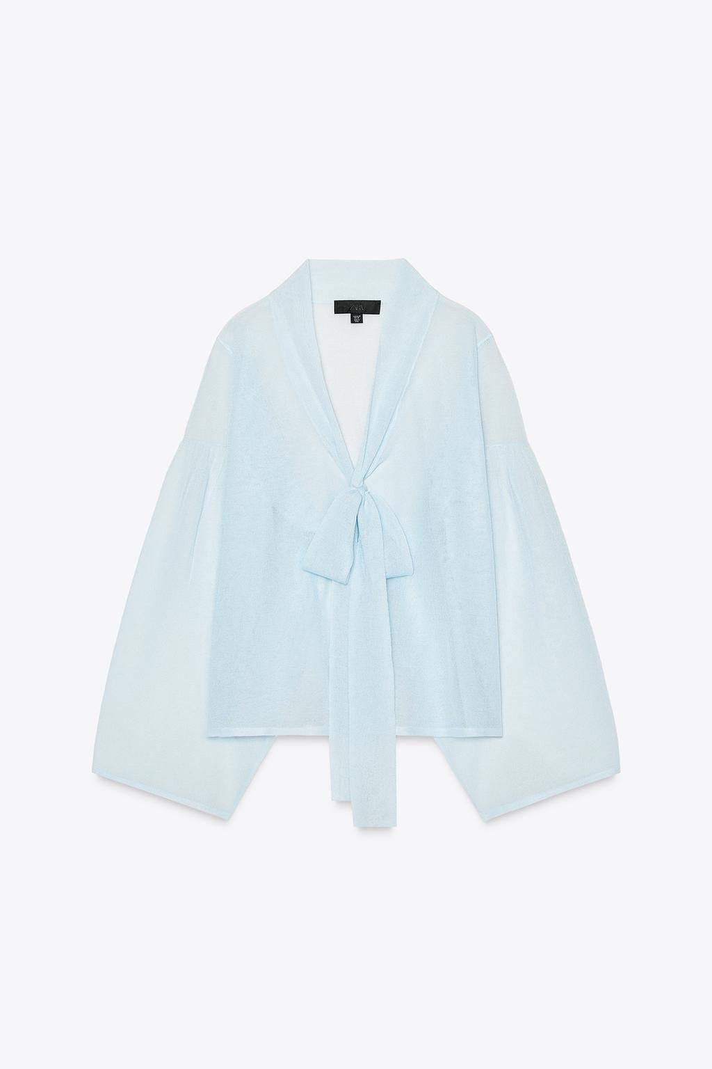 SEMI-SHEER KNITTED BLOUSE - Zara фото 6