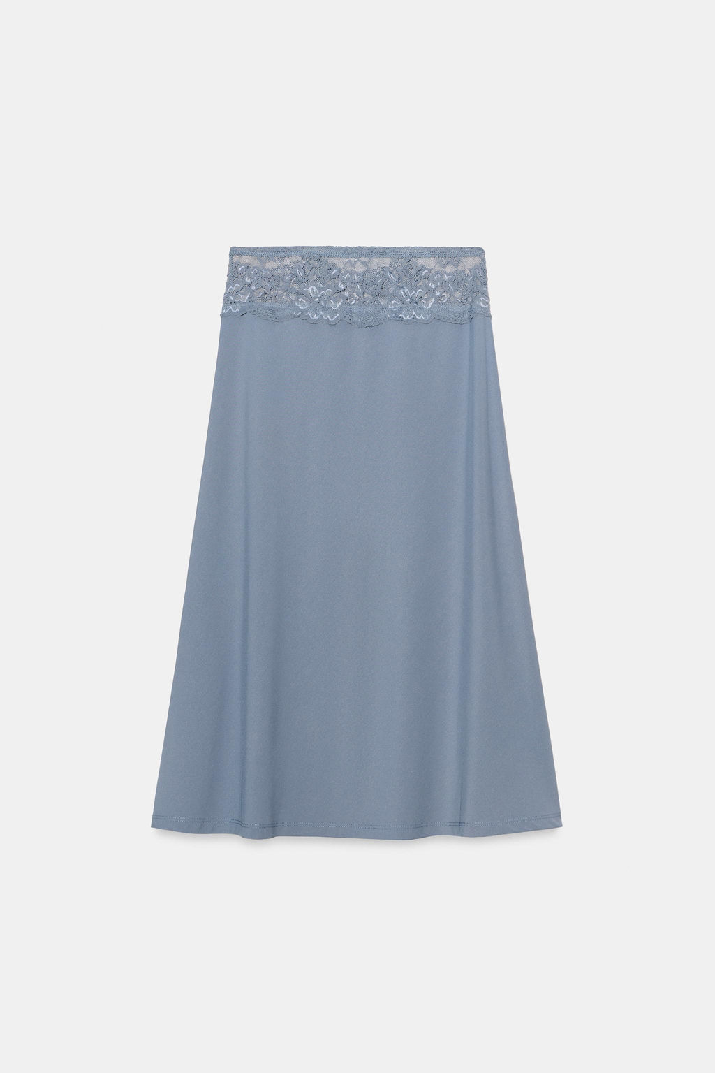 FALDA COMBINADA ENCAJE / Azul pastel - Zara фото 5