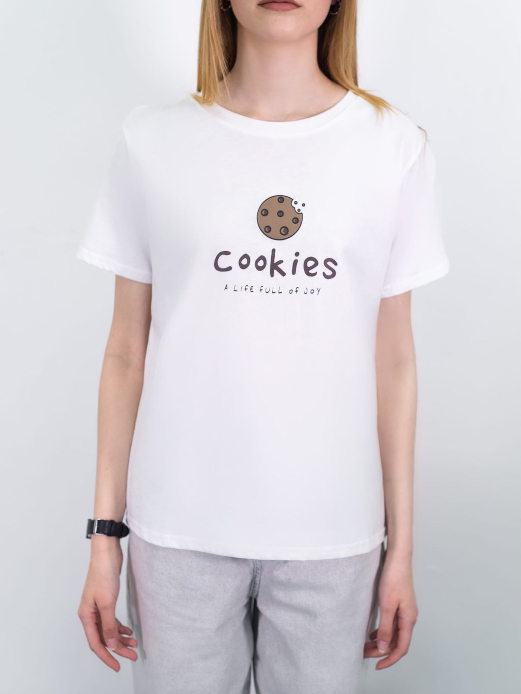 Футболка Cookies (белый) - Nadi bordo фото 2