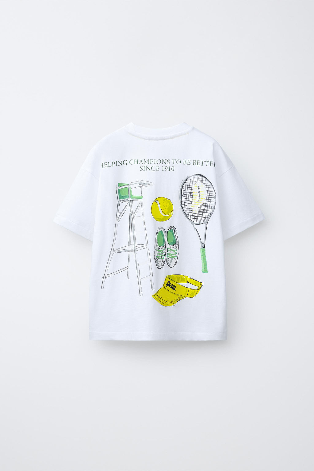 CAMISETA ESTAMPADO RAQUETA PENN  / Blanco - Zara фото 2