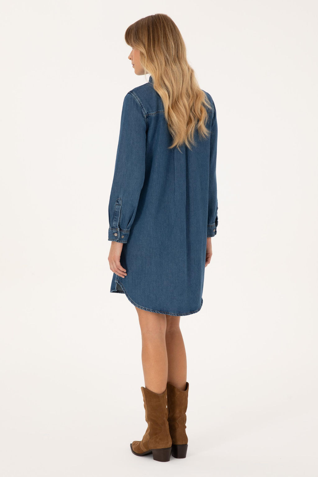 Kad_n Mavi Jean Elbise - U.s. polo assn фото 4