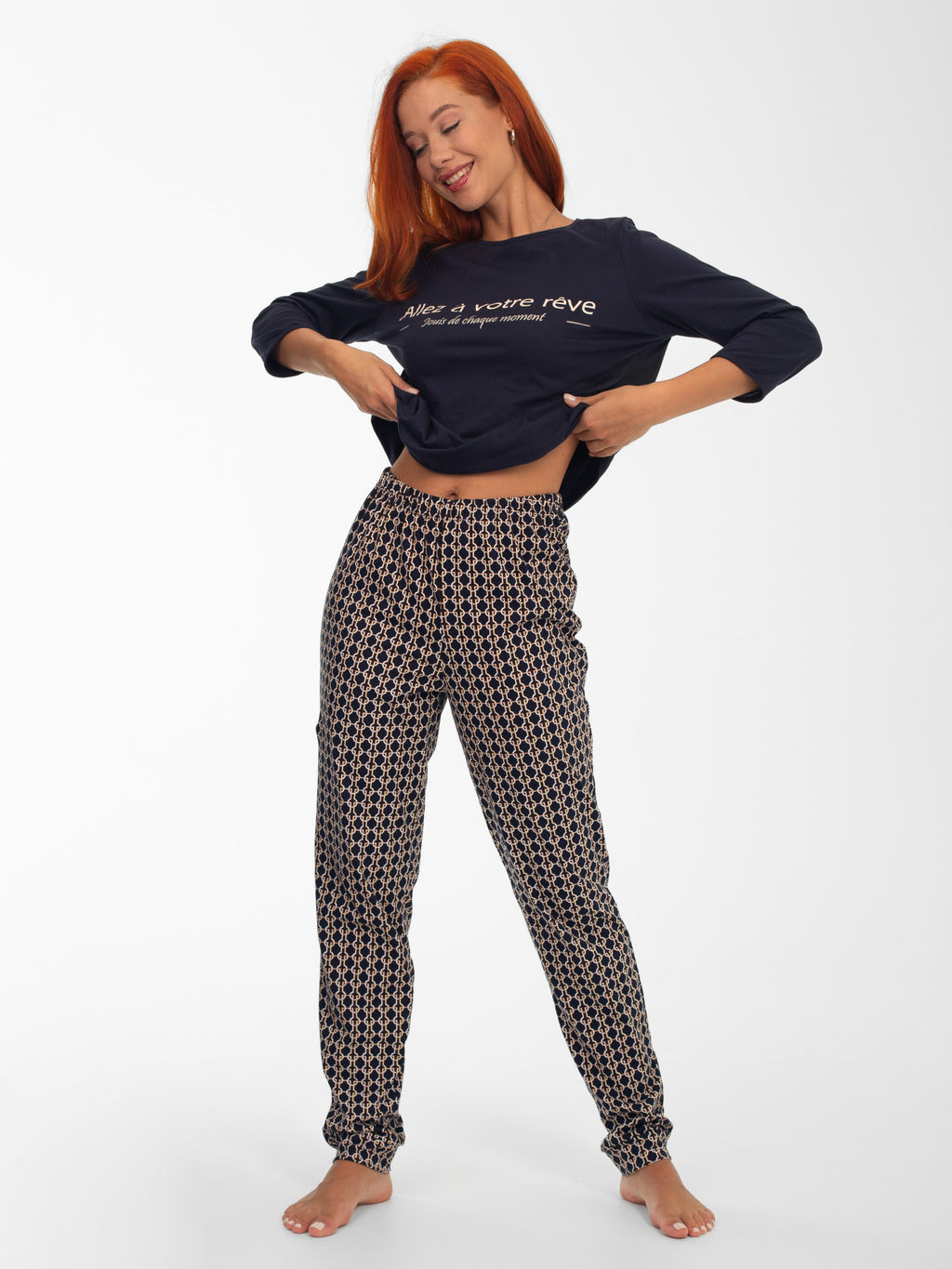 Пижама женская кулирка с брюками "ФИБИ" ЦЕПИ