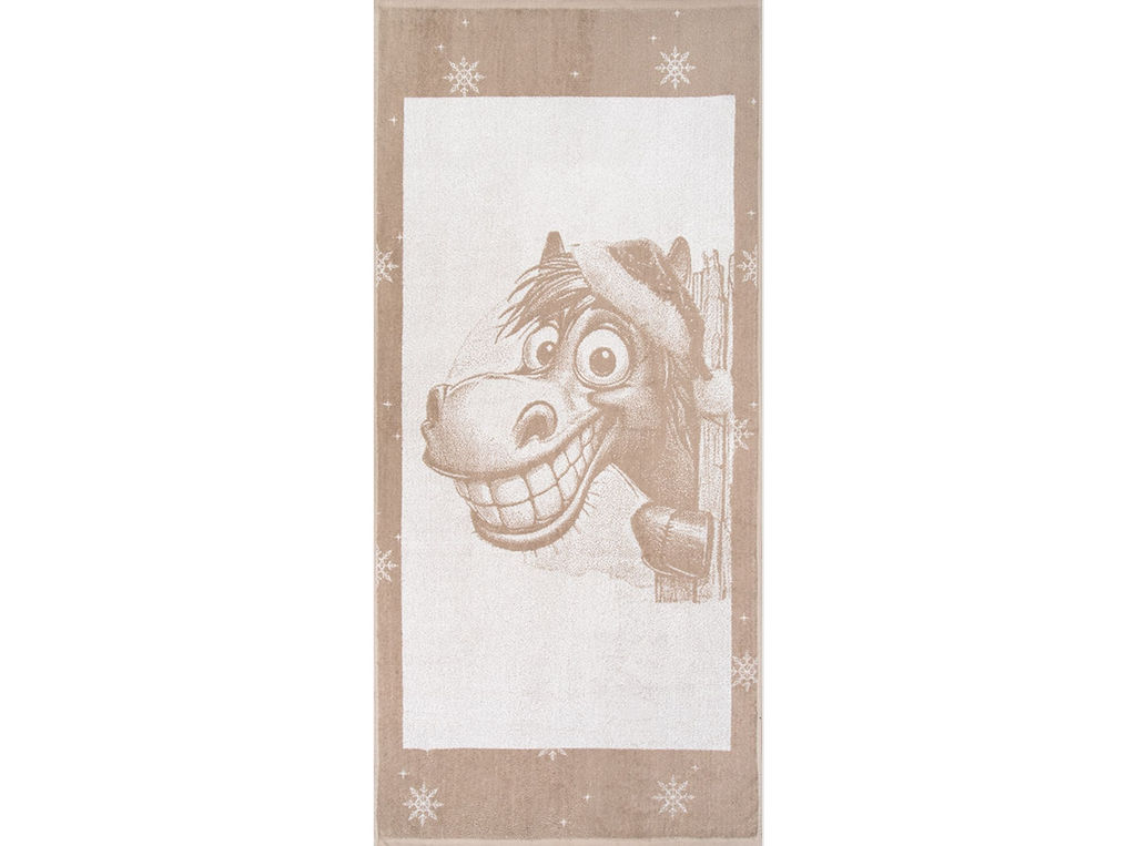 Полотенце махровое 6с102.511ж2 Hello конь(лен3) 67х150см