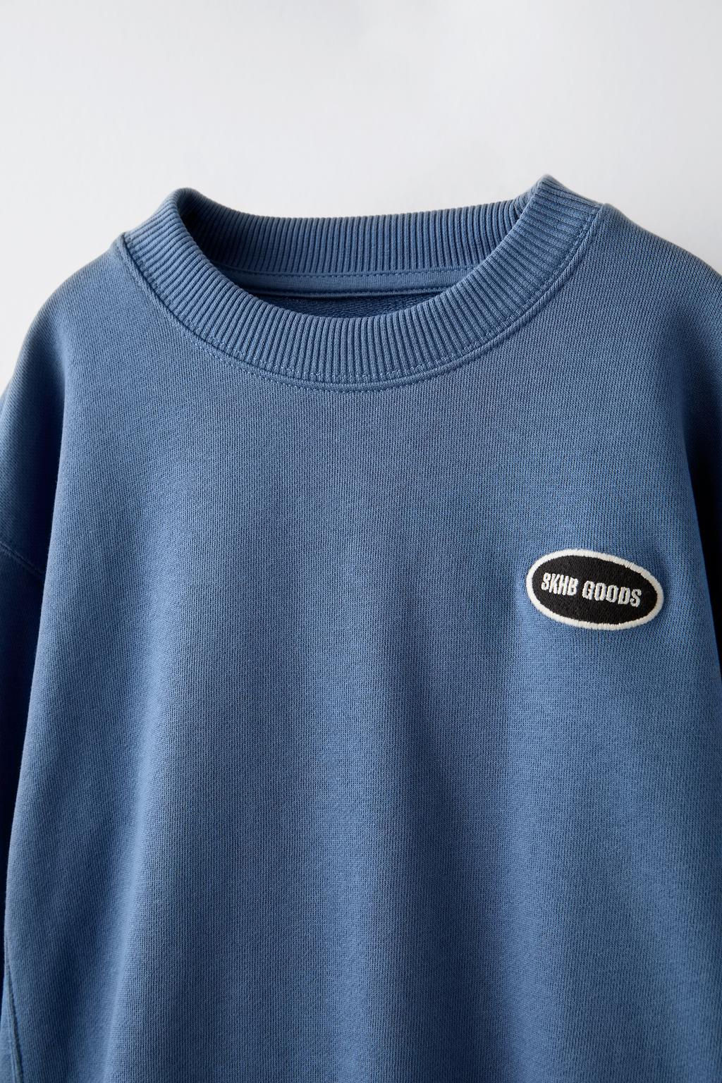 SWEATSHIRT WITH EMBROIDERED PATCH - Zara фото 10