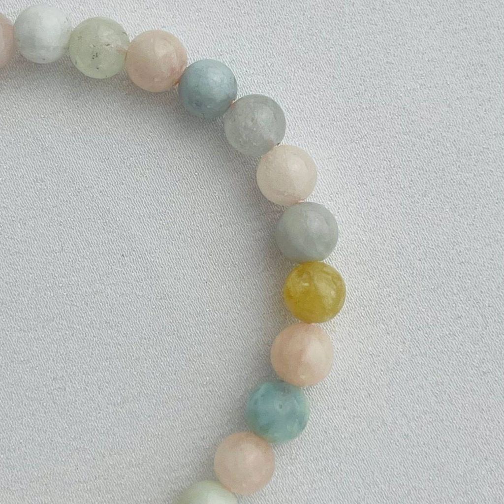 Браслет из Берилла микс и Кварца с подвеской - Радуга самоцветов фото 4