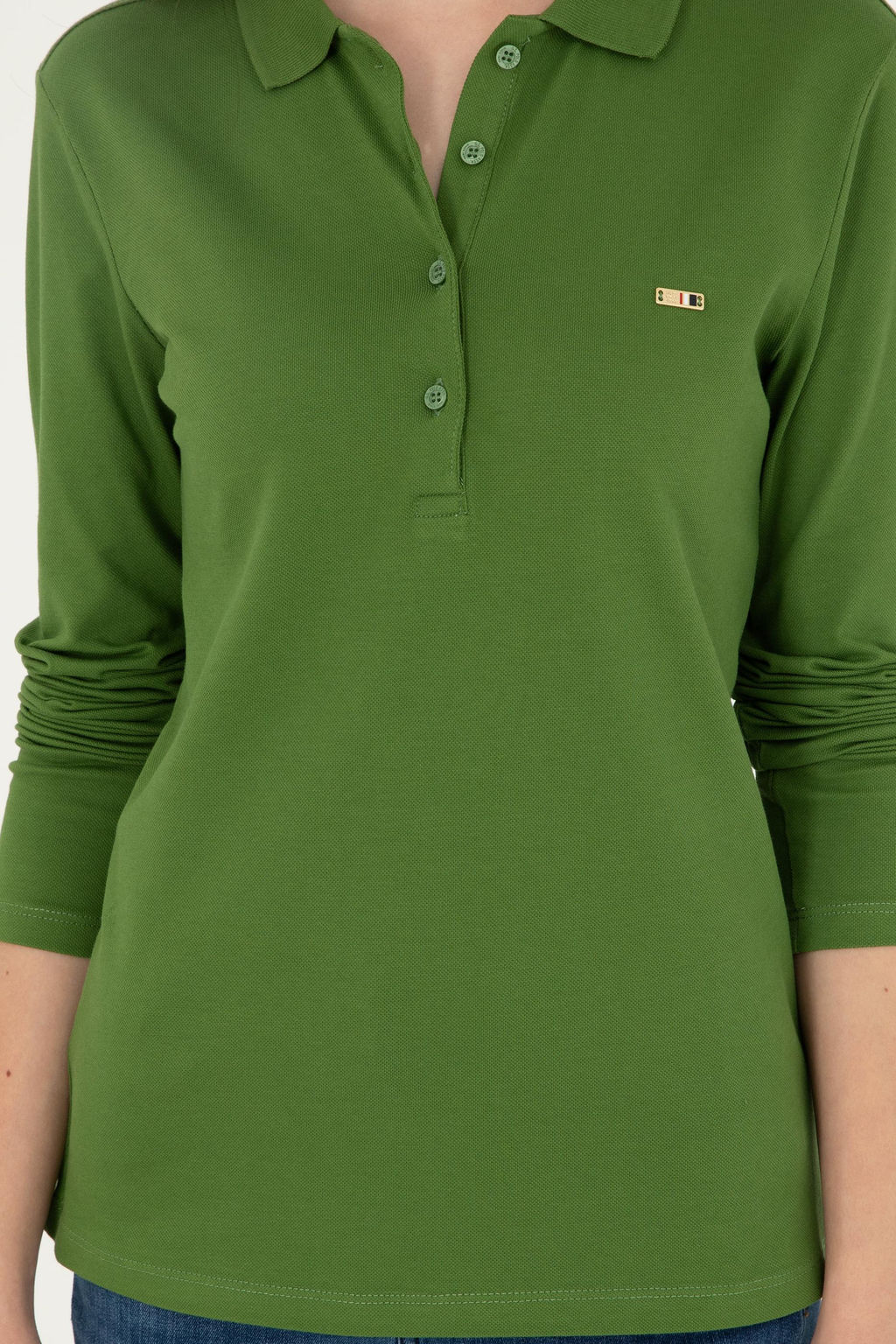 Женский зеленый базовый свитшот - U.s. polo assn фото 6