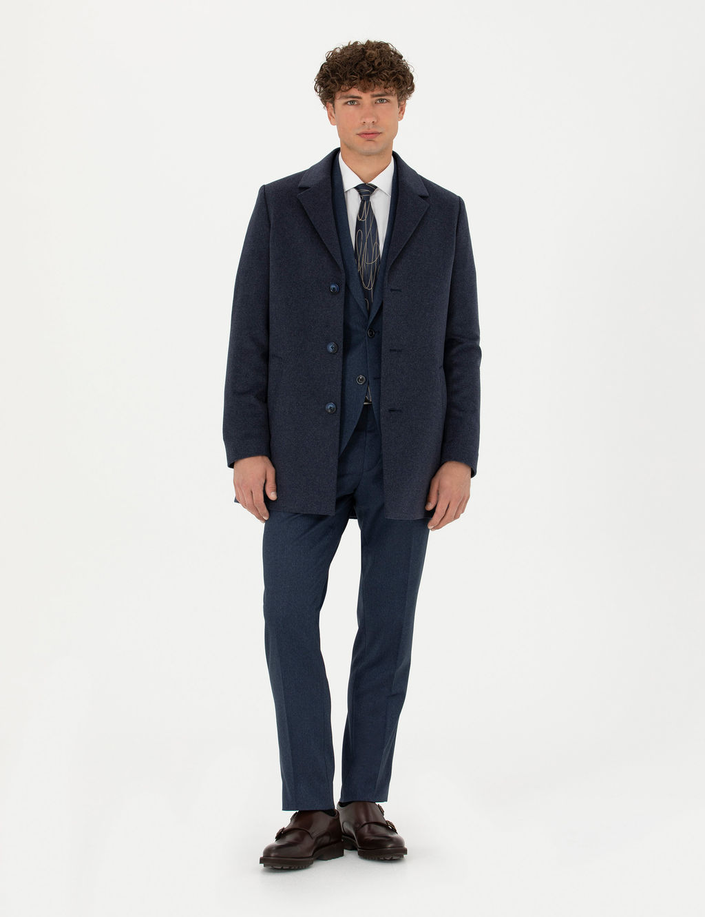 _ndigo Y_n Kar___ml_ Ekstra Slim Fit Ka_e Kaban