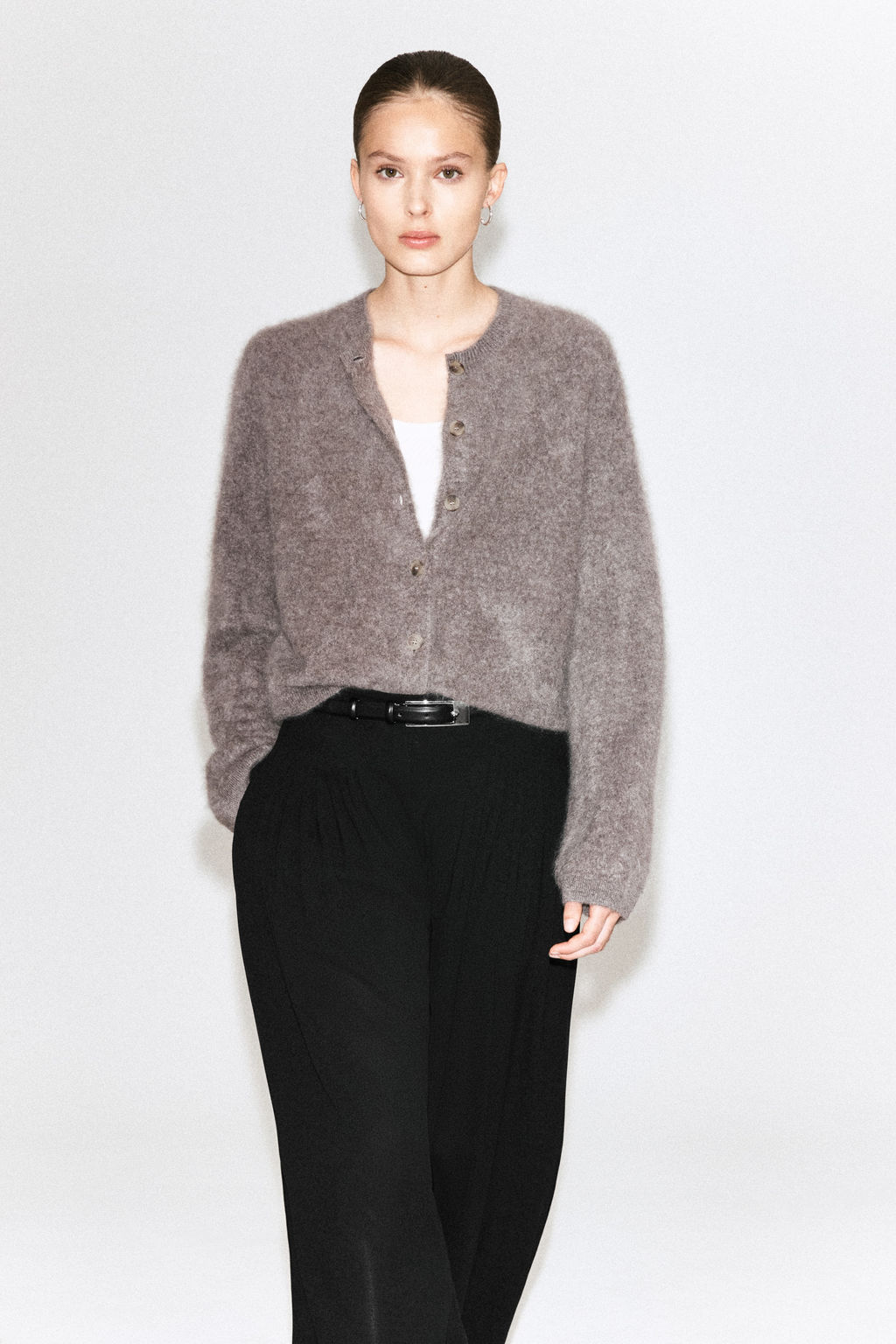 C?RDIGAN CASHMERE CEPILLADO CON CUELLO REDONDO - H&m фото 3