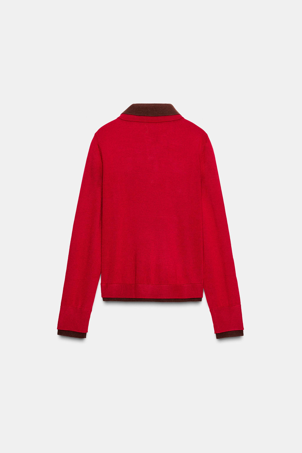CONTRAST KNIT POLO SHIRT - Zara фото 3