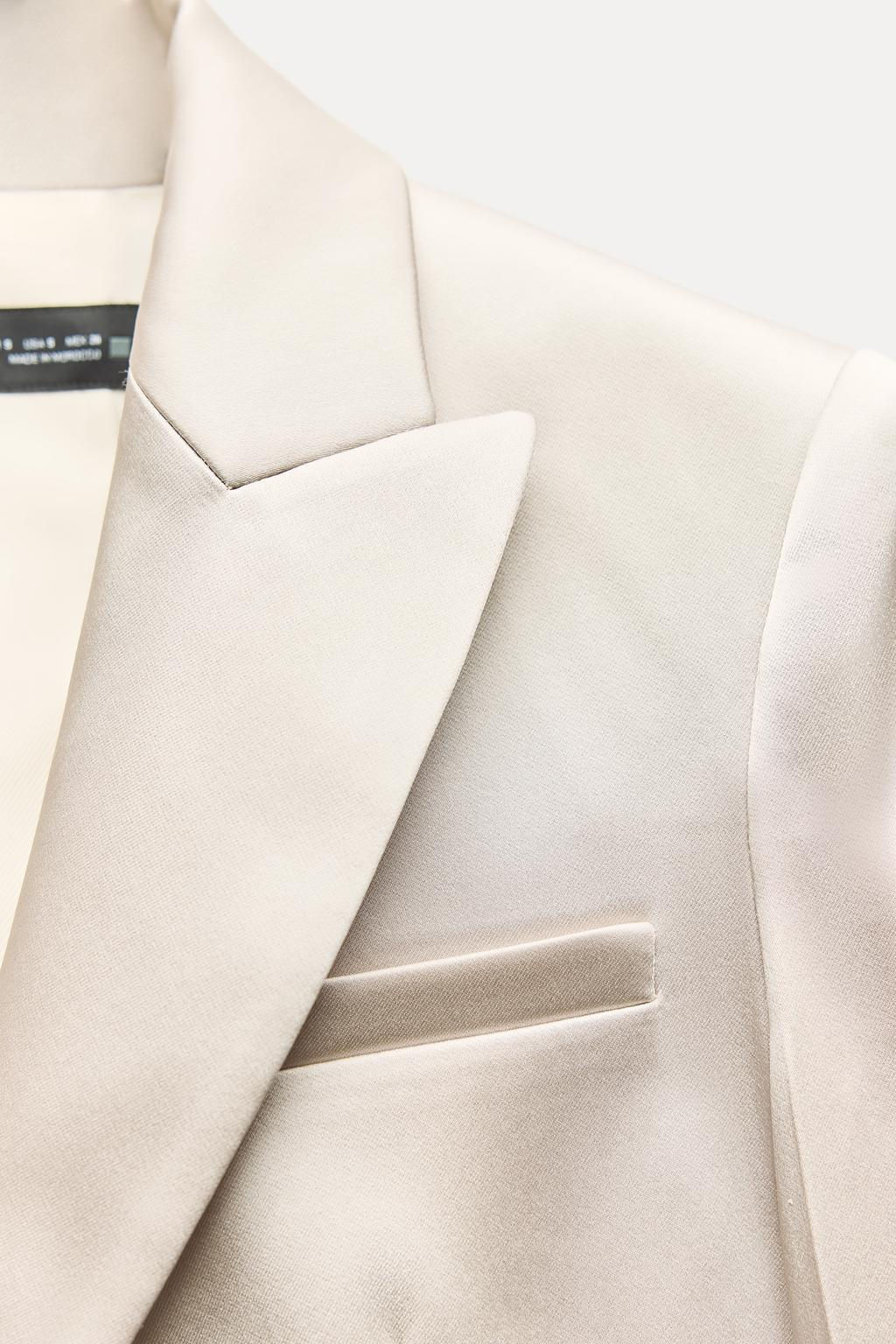 CROPPED SATIN BLAZER - Zara фото 5