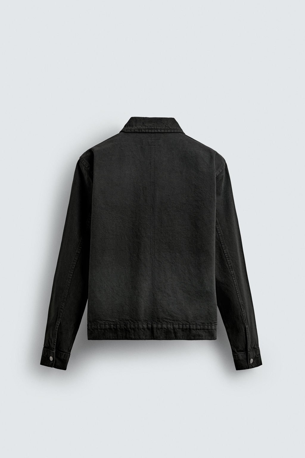 DENIM ZIP-UP OVERSHIRT