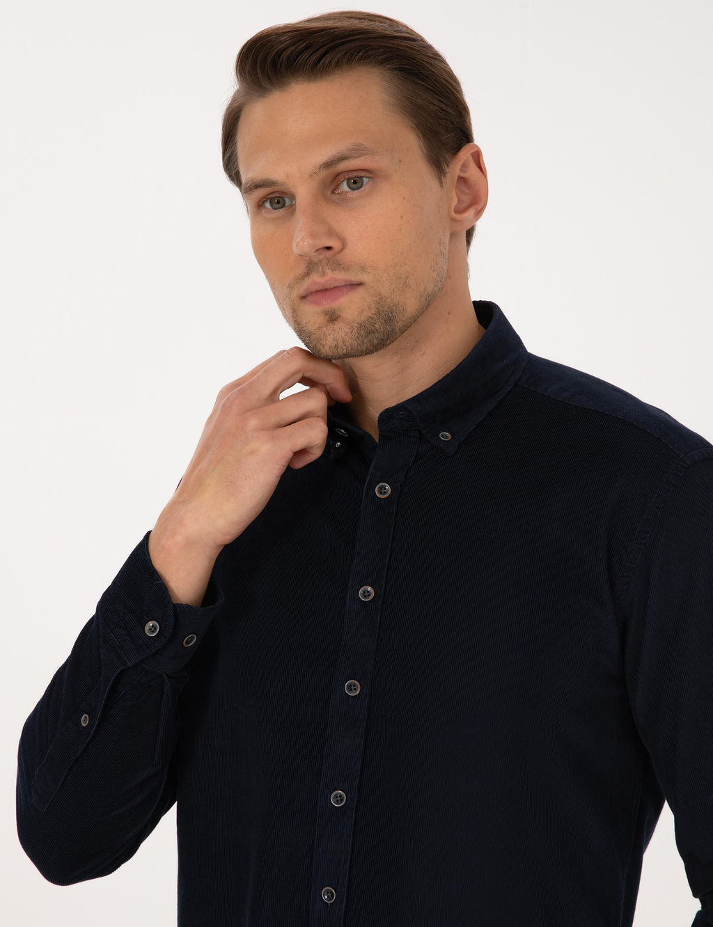 Lacivert Regular Fit Uzun Kollu G_mlek - Pierre cardin фото 2