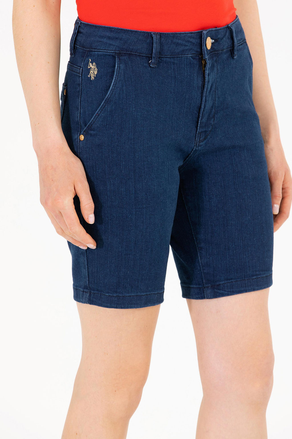 Женские синие джинсовые шорты Неожиданная скидка в корзине - U.s. polo assn фото 12