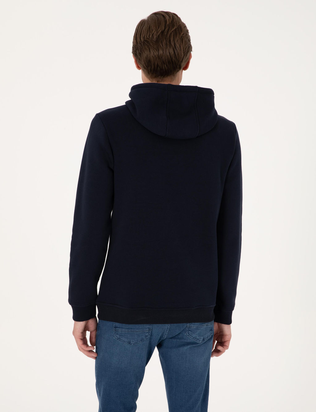 Lacivert 2 _plik Regular Fit __i Polarl_ Kap__onlu Basic Sweatshirt - Pierre cardin фото 5