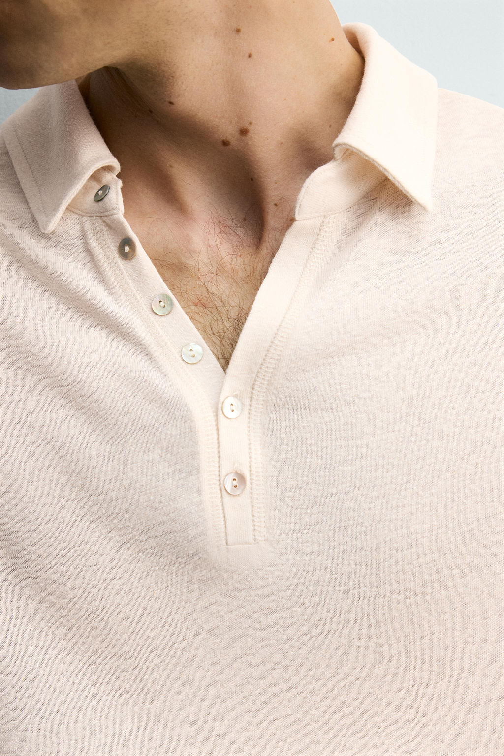 POLO RELAXED FIT VISCOSA - LINO / Rosa - Zara фото 5