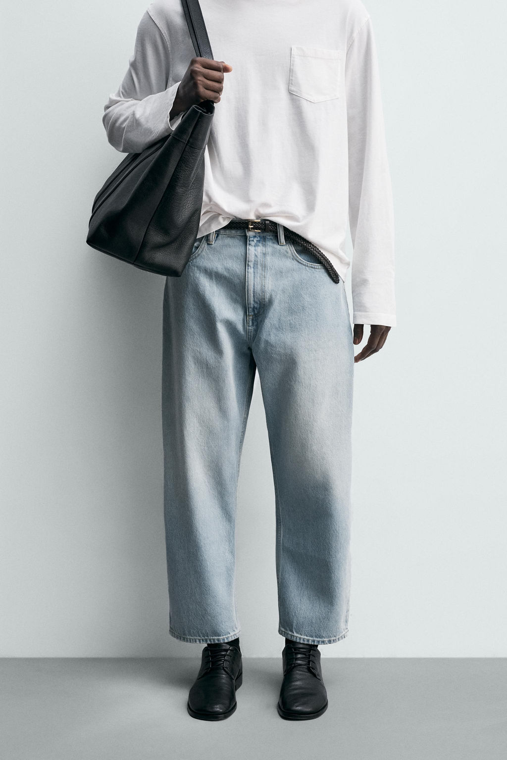 JEANS TAPERED WIDE FIT / Azul claro - Zara фото 2