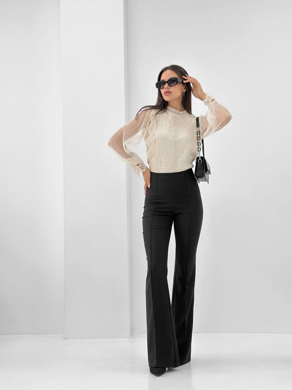 Блузка Сидни (пудровый) - Nadi bordo фото 44