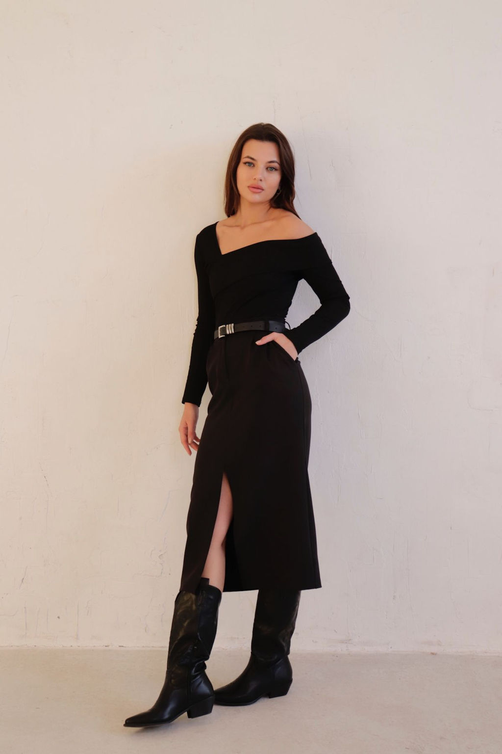 Юбка миди-макси с разрезом спереди - Martichelli фото 97