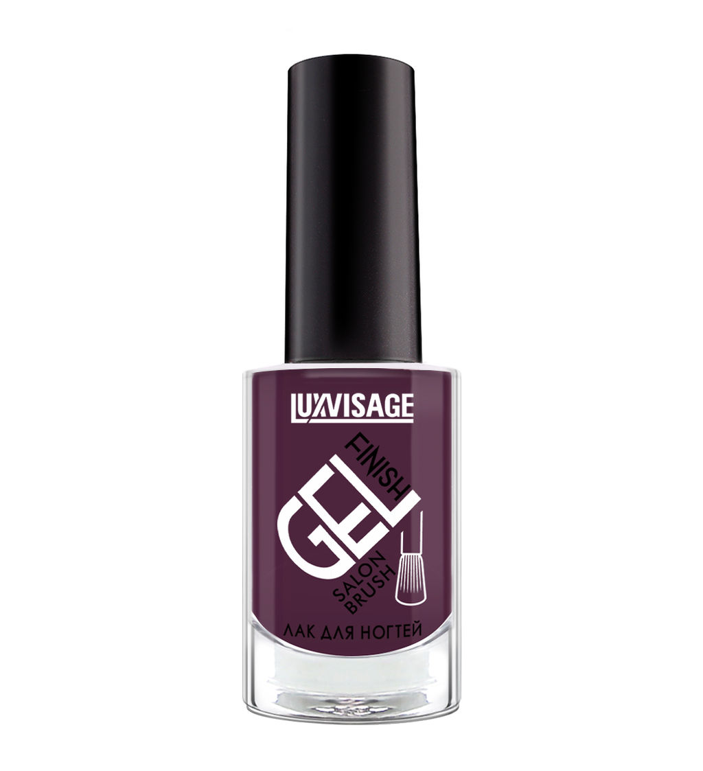 LuxVisage Лак для ногтей GEL finish тон 3 чёрный виноград 9мл