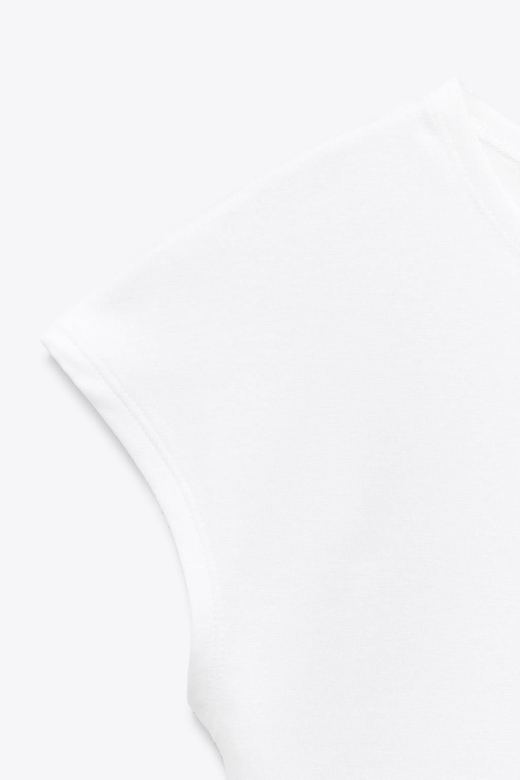 COTTON MODAL CROP T-SHIRT - Zara фото 18