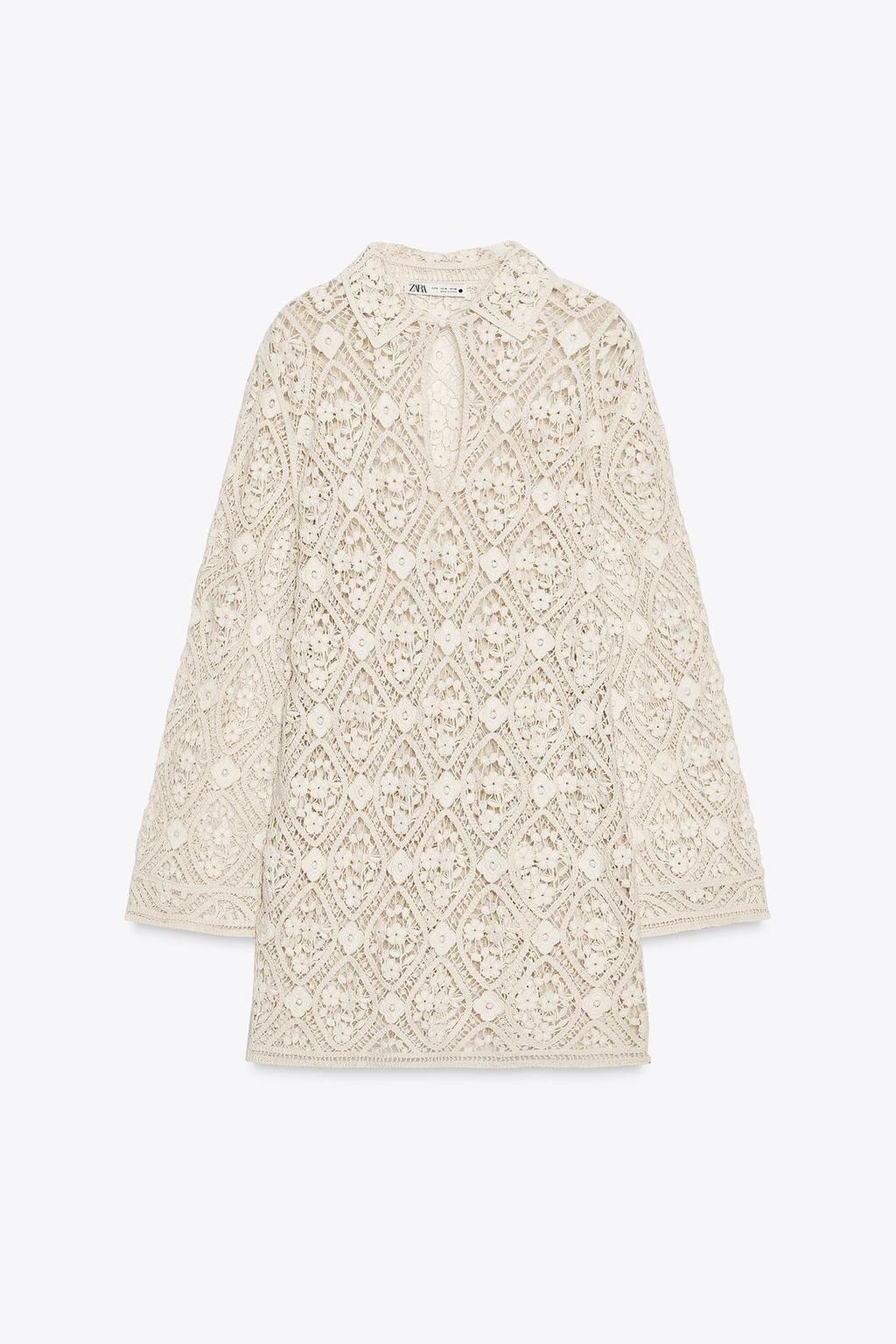 ZW COLLECTION CROCHET MINI DRESS - Zara фото 7