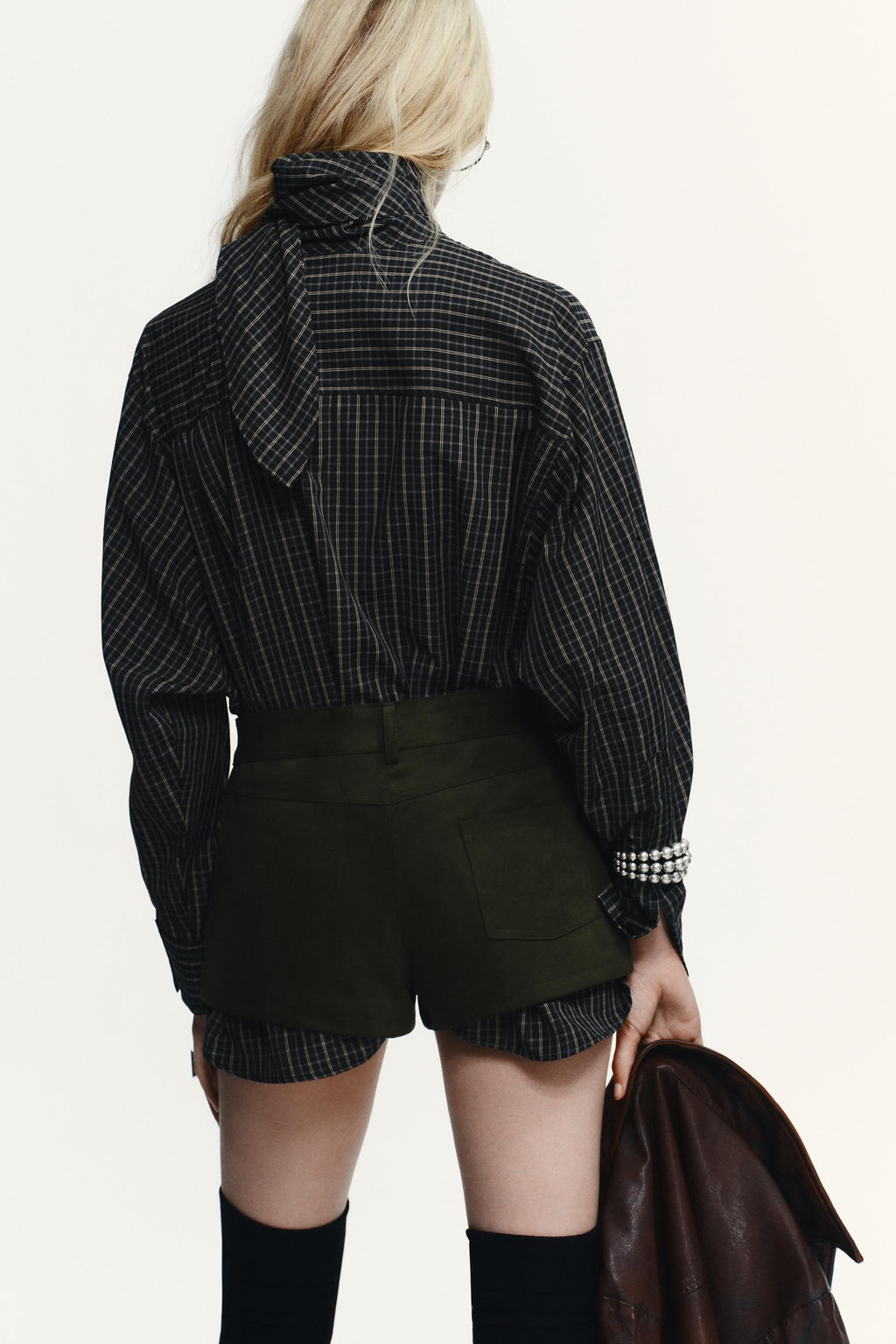 CHECK SHIRT WITH COTTON SCARF - Zara фото 6