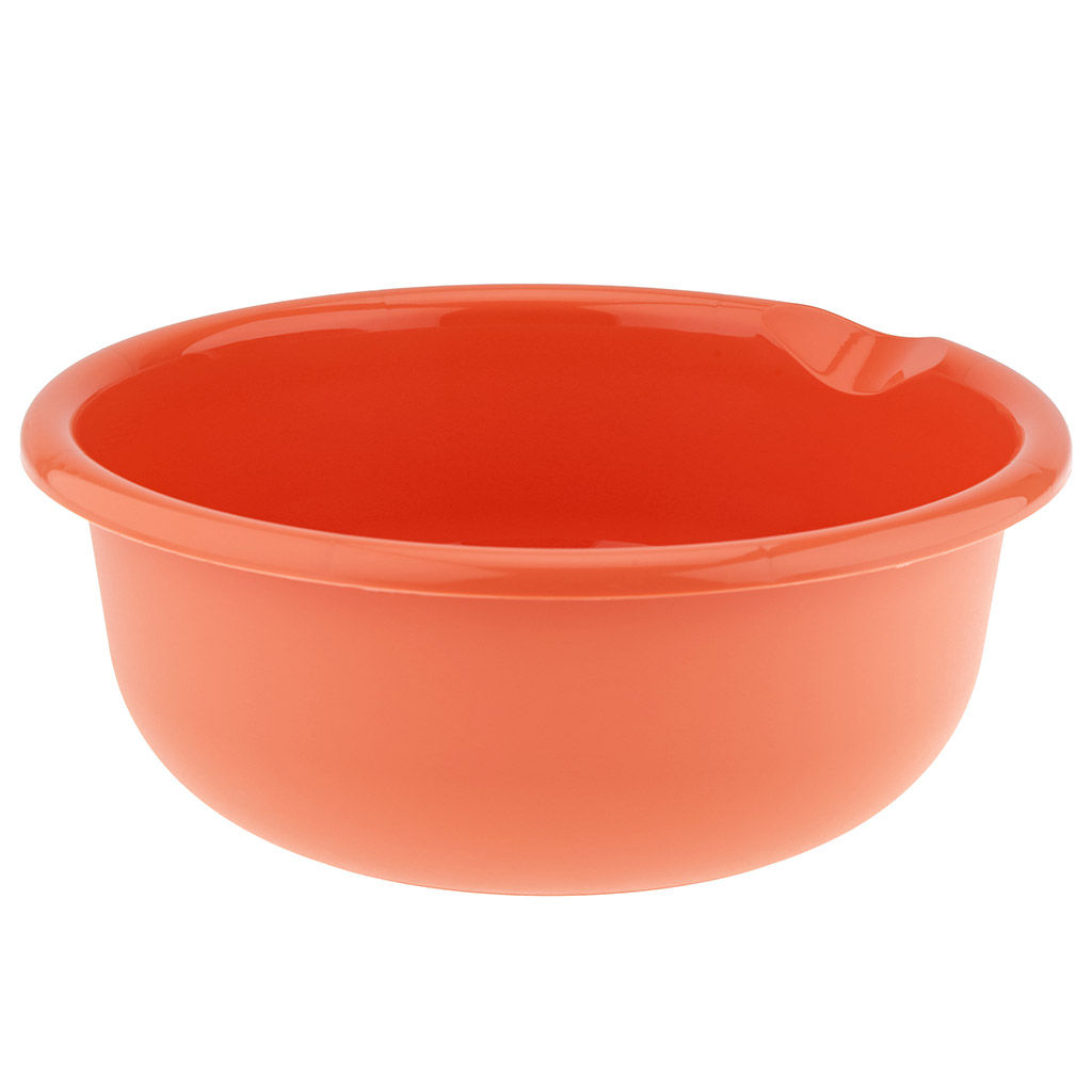 Миска пластмассовая Asti 3,2л, д26,5см, h10,3см, оранжевый, с крышкой, с декором (Россия) - Домашняя мода фото 5