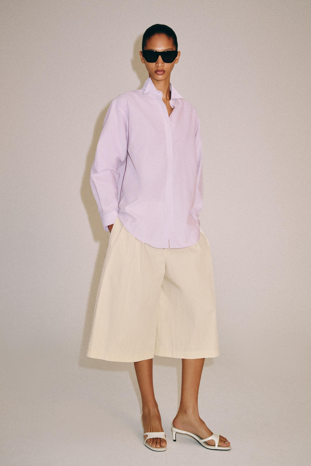 CAMISA RAYAS ZW COLLECTION / Malva - Zara фото 6