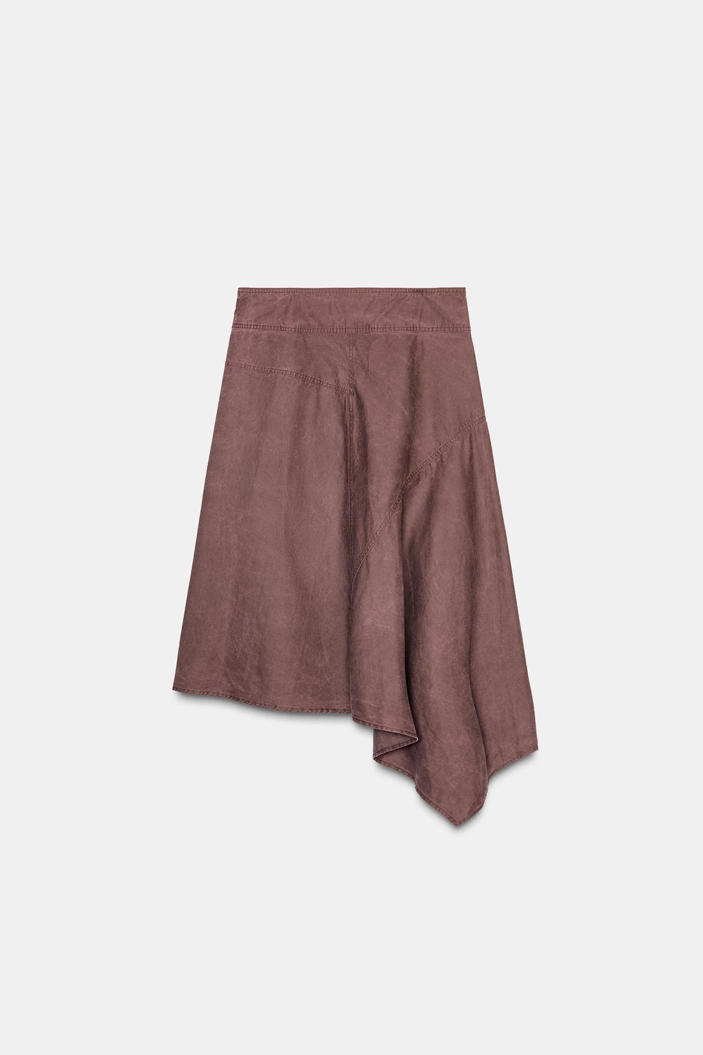 WASHED-EFFECT ASYMMETRIC SARONG SKIRT - Zara фото 6