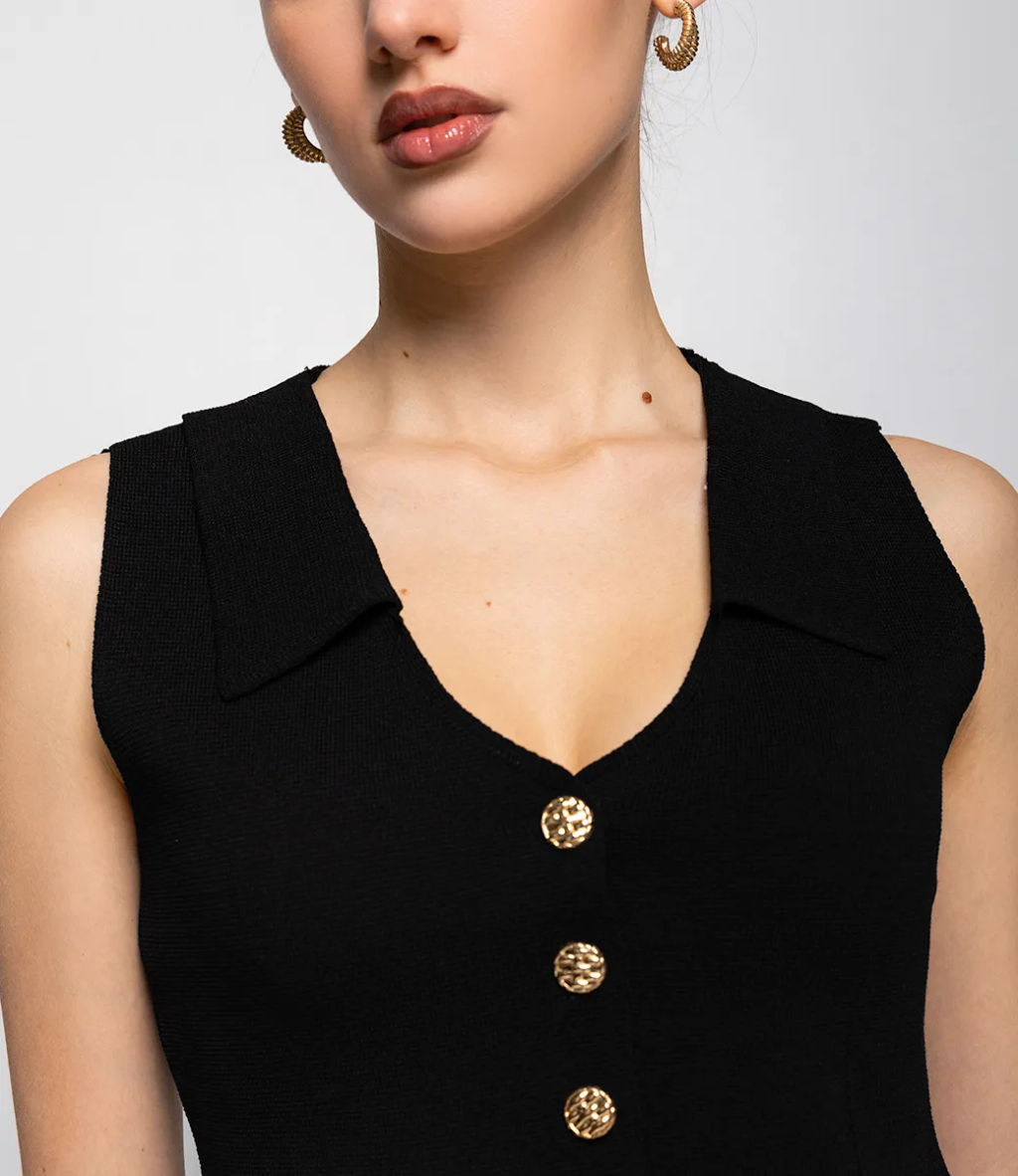 Жилет #КТ103 (7), чёрный