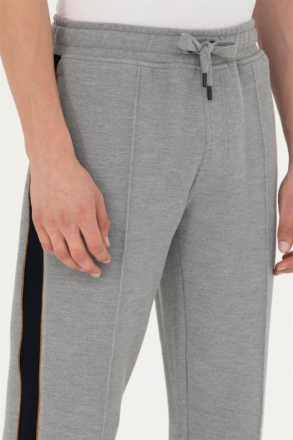 Мужские серые меланжевые спортивные штаны - U.s. polo assn фото 6